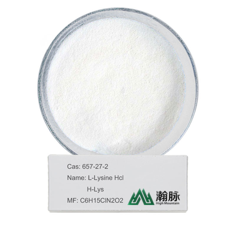 L-Lisina Hcl CAS 657-27-2 C6H15ClN2O2 H-Lys Clorhidrato de lisina