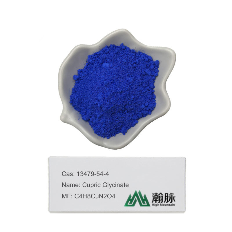 Diglicinato de cobre Intermedios químicos Glicinato de cobre CAS 13479-54-4 C4H8CuN2O4