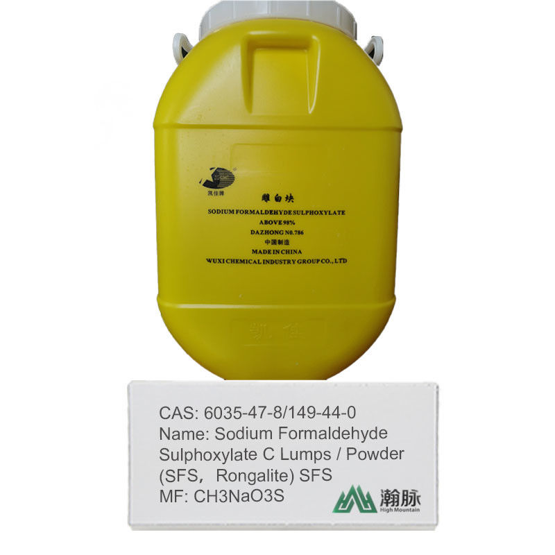 Rongalita industrial y suministrador de SFS Formaldehído sulfoxilato de sodio CAS 149-44-0/6035-47-8 Agente de procesamiento textil y de cuero
